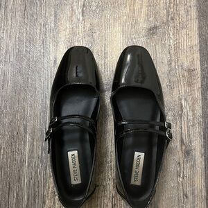 Steve Madden Glossy Black Mary Jane Flats